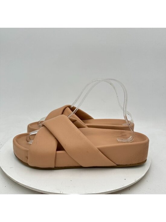 beek Shoes - Beek Rhea Women Size 9 Cream Brown Beach Slides Slip On Platform Sandal